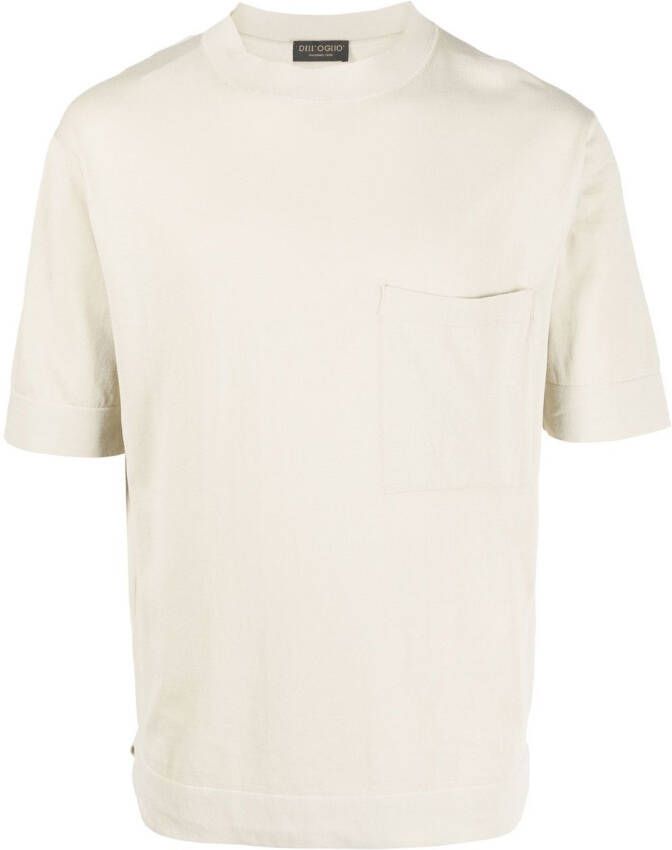 Dell'oglio T-shirt met borstzak Beige