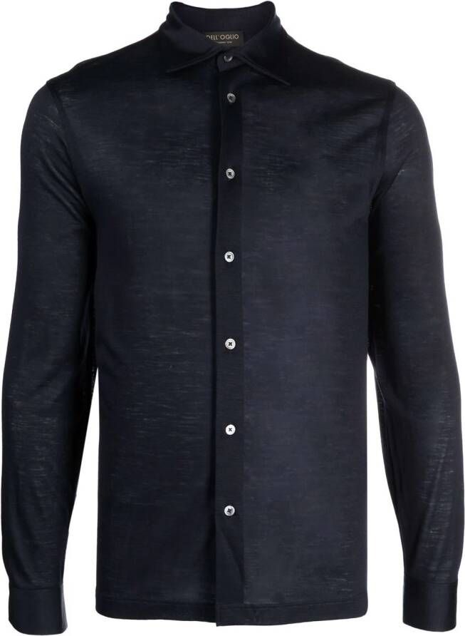 Dell'oglio Vest met puntige kraag Blauw