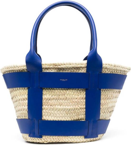 DeMellier The Maxi Santorini raffia shopper Beige