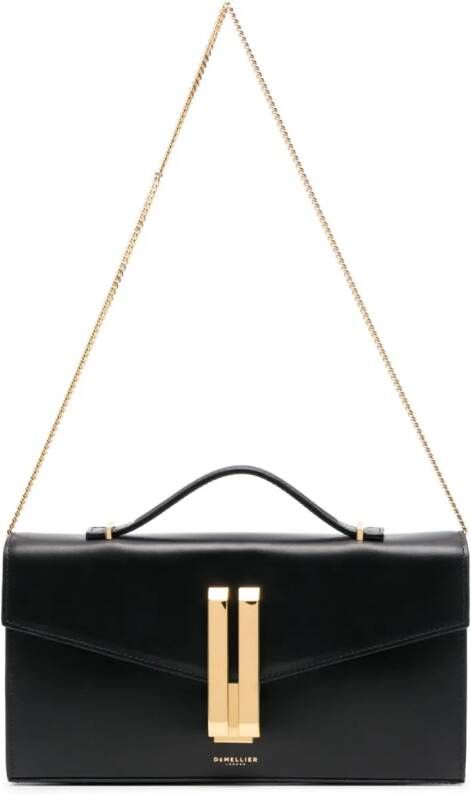 DeMellier Vancouver leren clutch Zwart