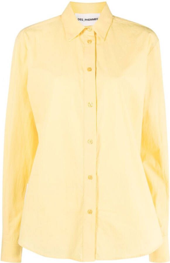 DES PHEMMES Blouse met logoband Geel