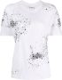 DES PHEMMES T-shirt verfraaid met kristallen Wit - Thumbnail 1