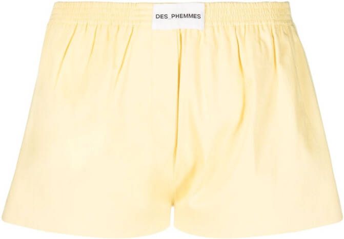 DES PHEMMES Shorts met elastische tailleband Geel