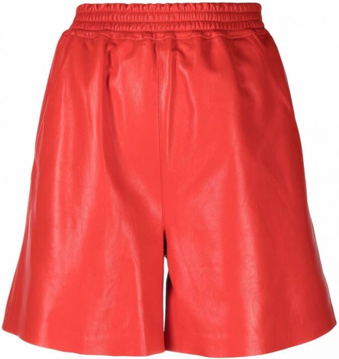 Desa 1972 Leren shorts Rood