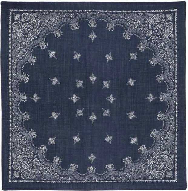 Destin Sjaal met print Blauw