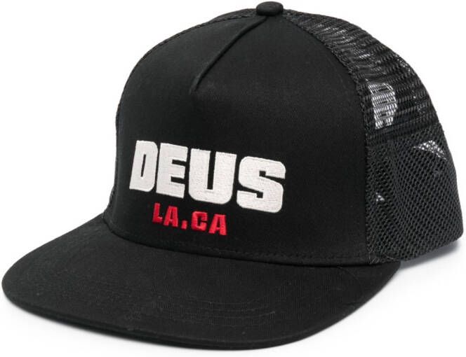 Deus Ex Machina Trucker pet met logoprint Zwart
