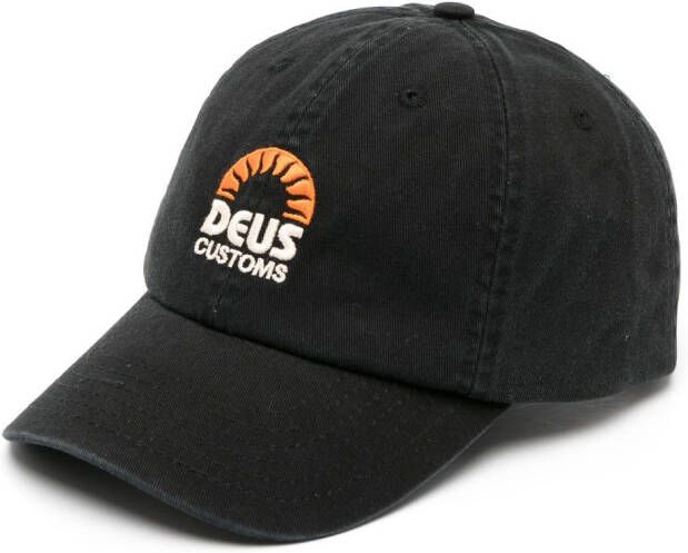 Deus Ex Machina Sunrise logo-embroidered baseball cap Zwart