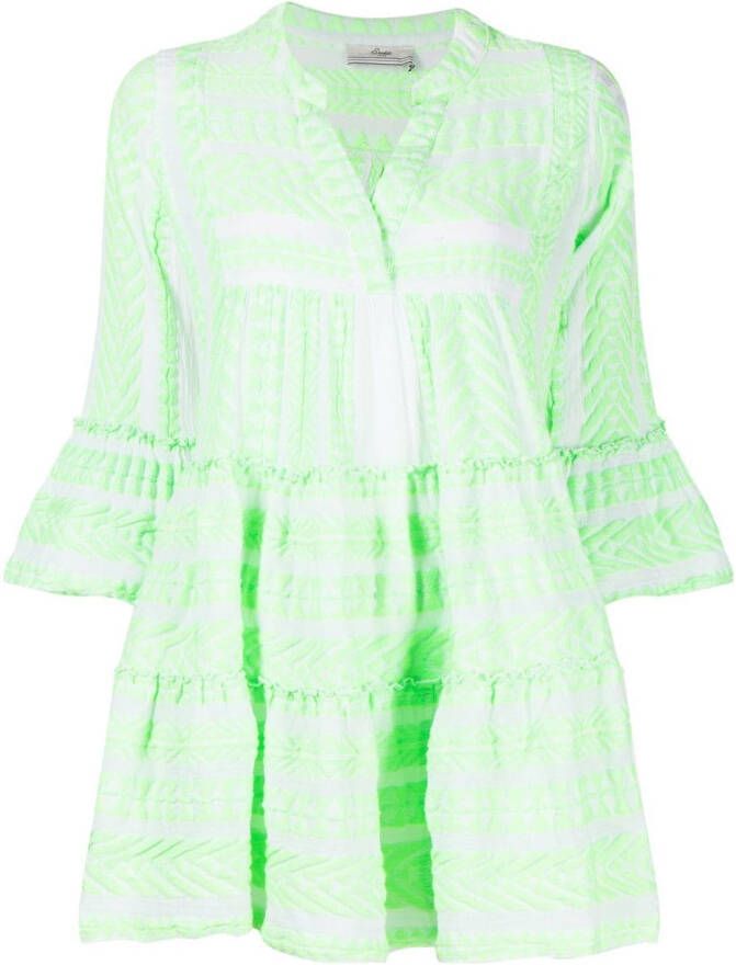 Devotion Jurk met klokmouwen Groen
