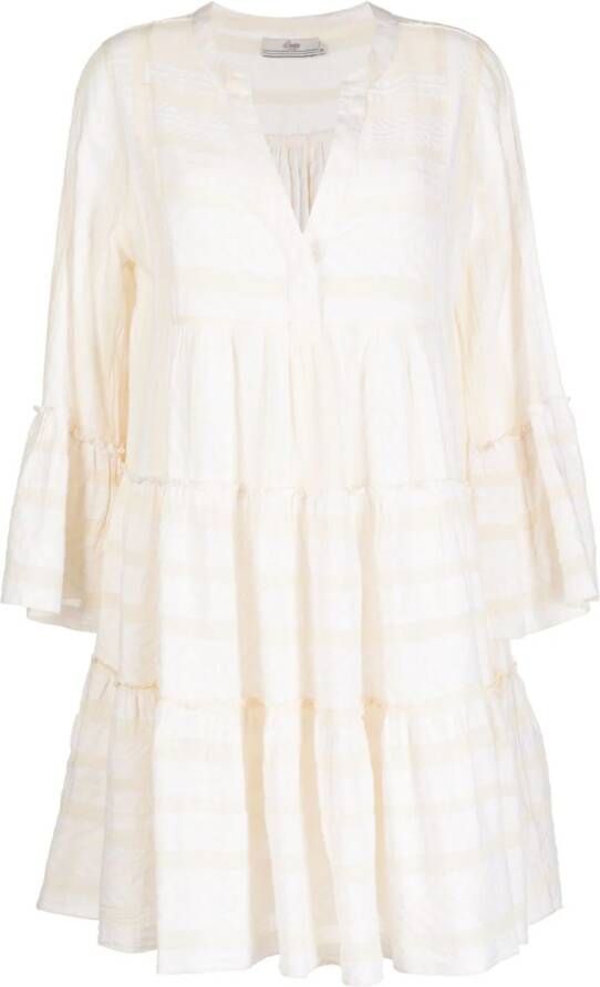 Devotion Gestreepte jurk Beige
