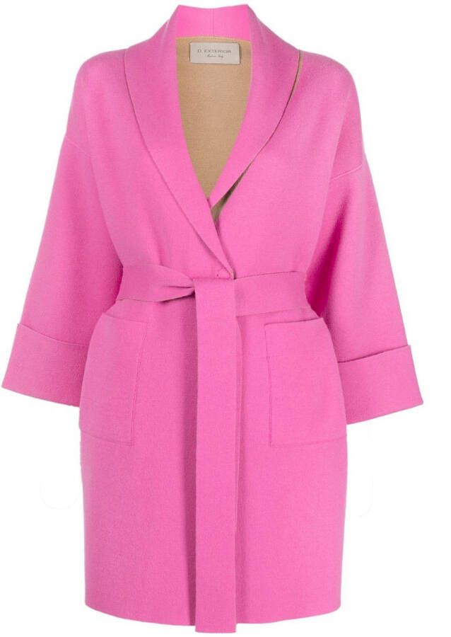 D.Exterior Vest met ceintuur Roze