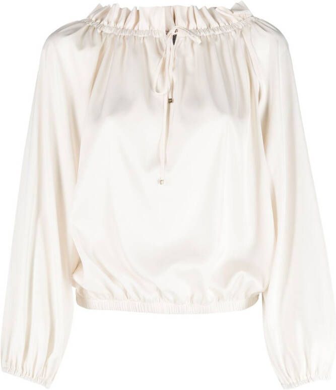 D.Exterior Blouse met wijde mouwen Beige