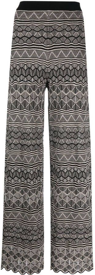 D.Exterior Broek met wijde pijpen Zwart