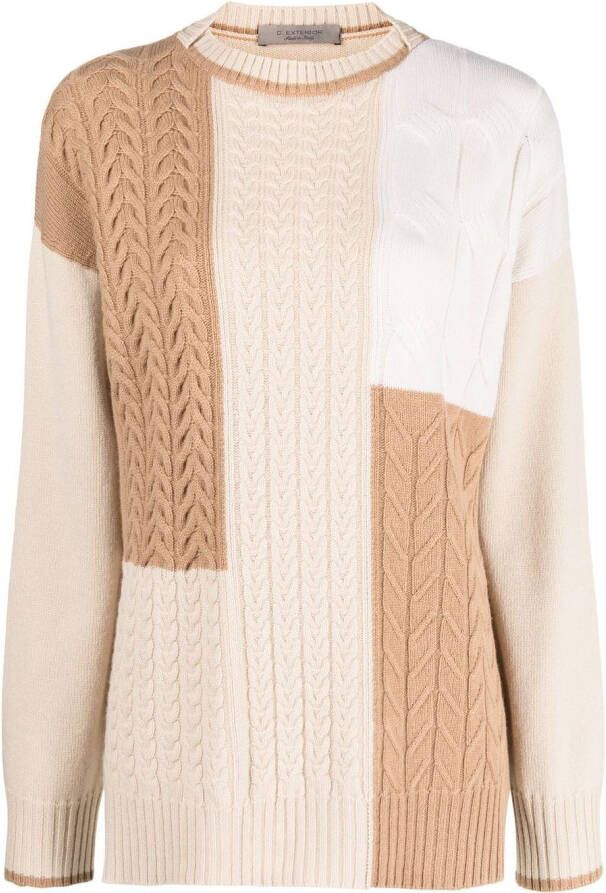 D.Exterior Grofgebreide trui Beige