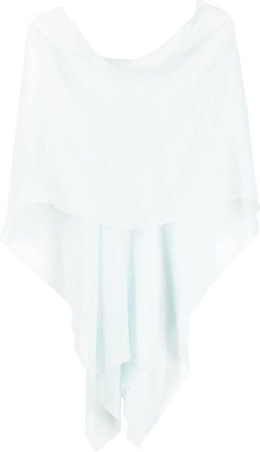 D.Exterior Doorzichtige blouse Blauw