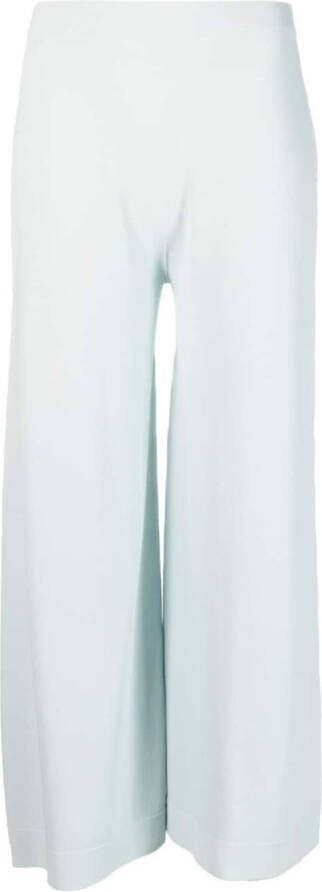 D.Exterior Palazzo broek met elastische taille Blauw