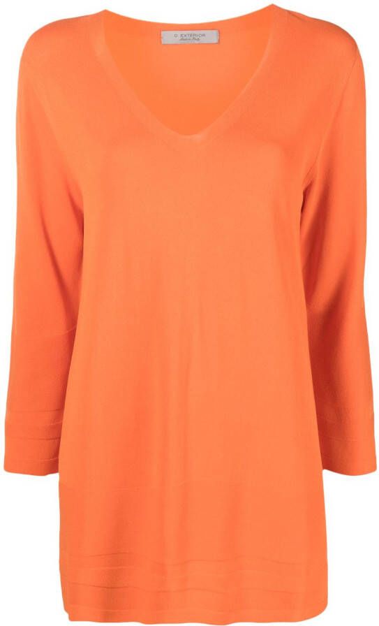 D.Exterior Fijngebreide trui Oranje