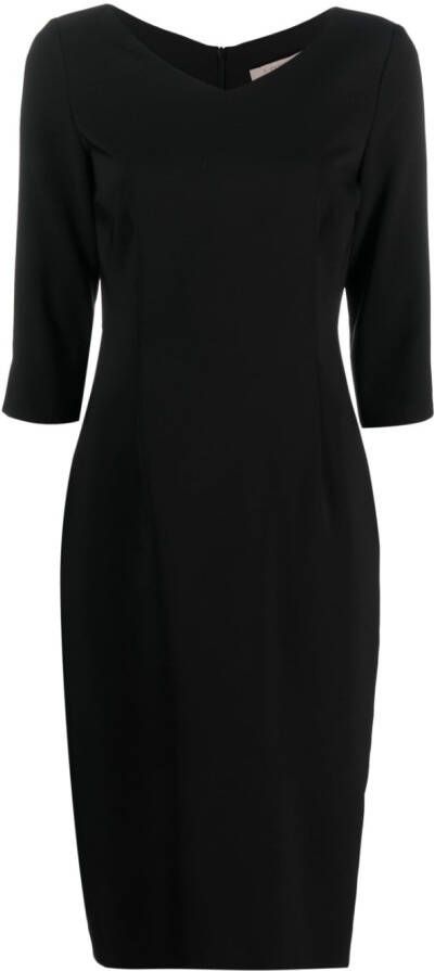 D.Exterior Jurk met cropped mouwen Zwart