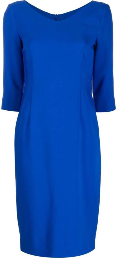 D.Exterior Jurk met cropped mouwen Blauw