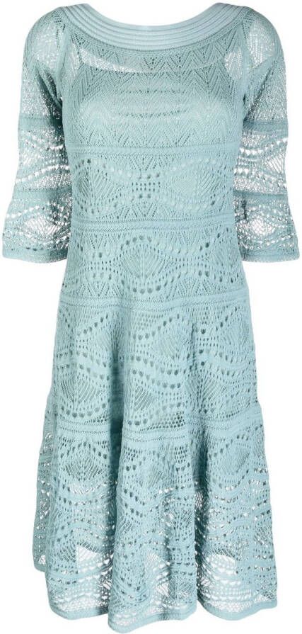 D.Exterior Jurk met patroon Blauw