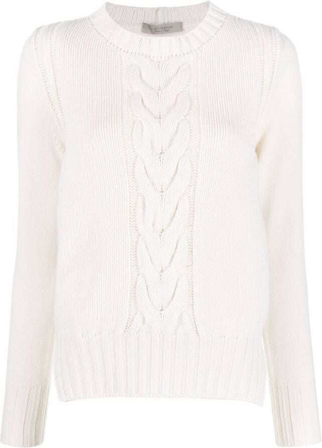 D.Exterior Kabelgebreide trui Beige