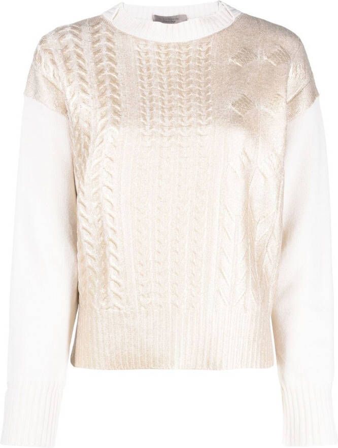 D.Exterior Metallic trui Beige