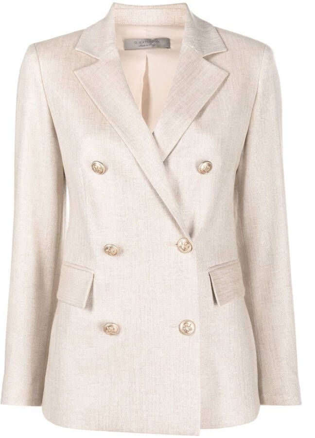 D.Exterior Blazer met dubbele rij knopen Beige