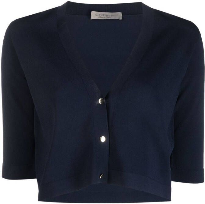 D.Exterior Top met V-hals Blauw
