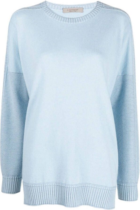 D.Exterior Trui met geribbelde afwerking Blauw