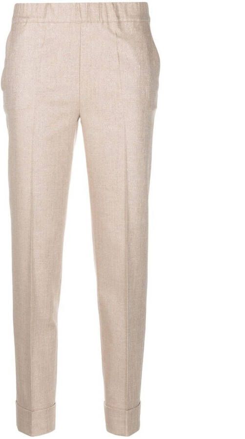D.Exterior Broek met toelopende pijpen Beige
