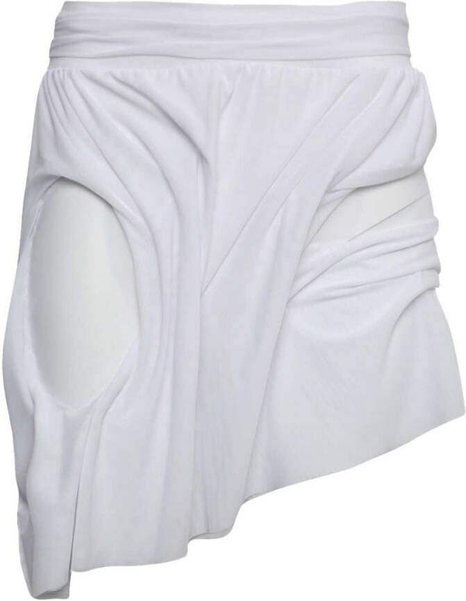 Di Petsa Mini-rok met wetlook Wit