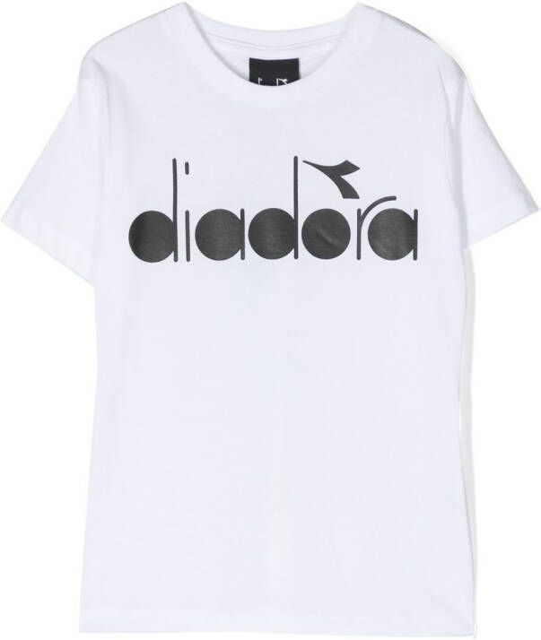Diadora Junior T-shirt met logoprint Wit