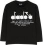 Diadora Junior T-shirt met logoprint Zwart - Thumbnail 1