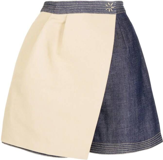 Dice Kayek Rok met colourblocking Bruin