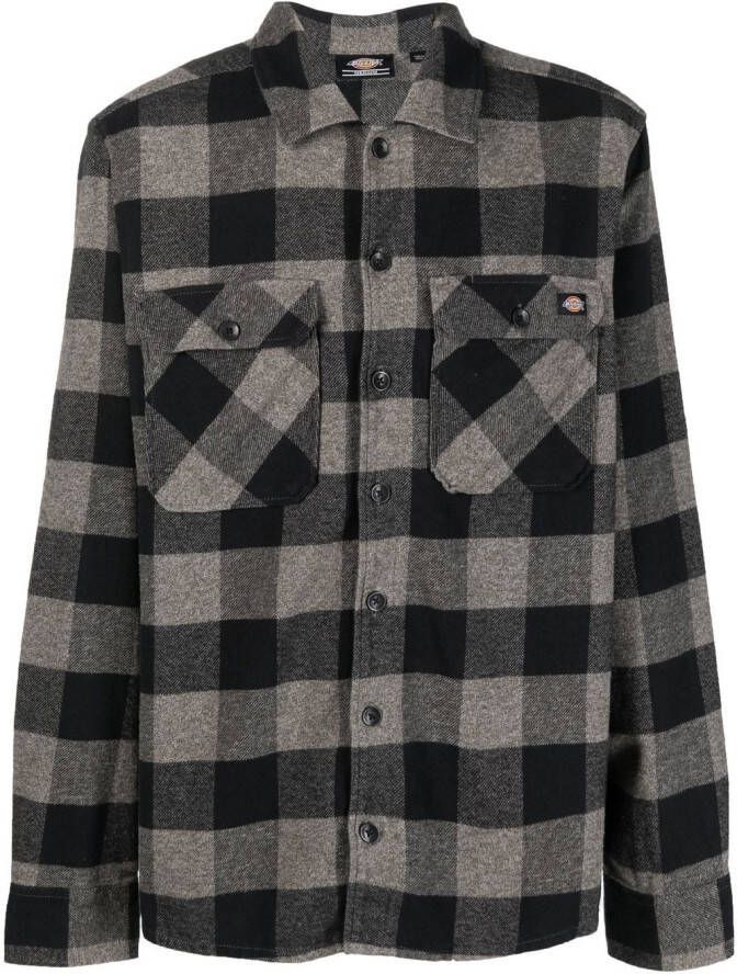 DICKIES Geruit overhemd Grijs