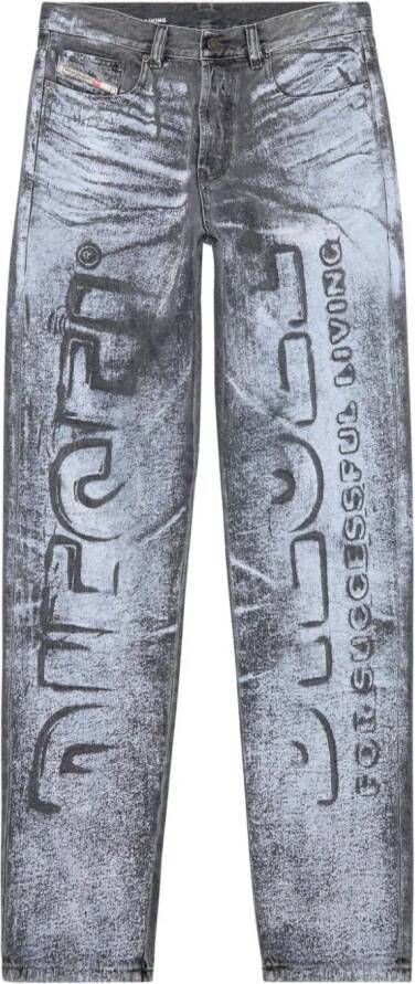 Diesel 2010 D-Macs jeans met logoprint Grijs