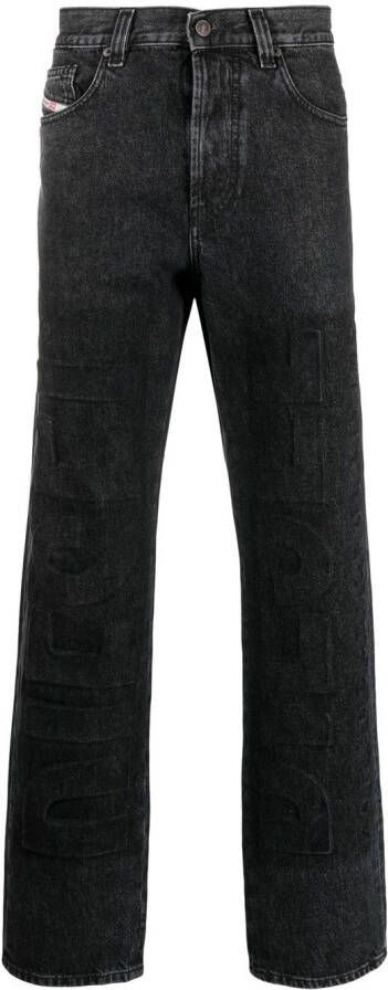 Diesel 2010 straight jeans Zwart
