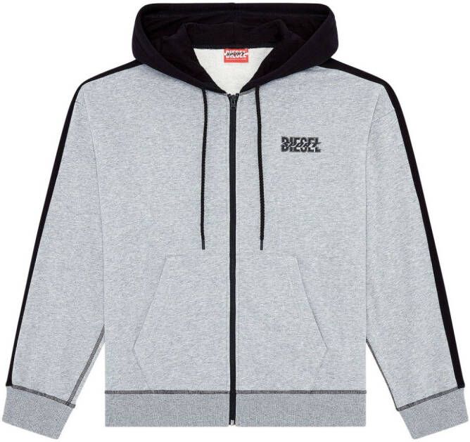 Diesel Amst-Abram-Ht32 hoodie met contrasterende afwerking Grijs