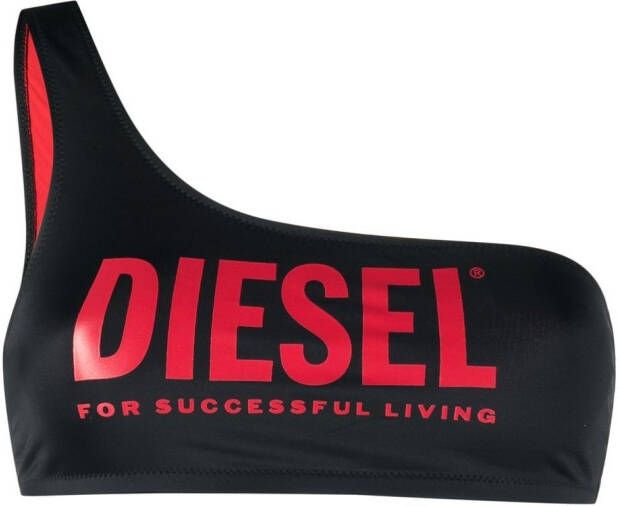 Diesel Asymmetrische bikinitop Zwart