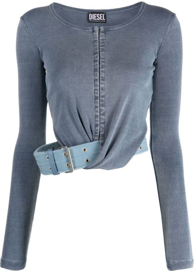 Diesel T-shirt met lange mouwen Blauw