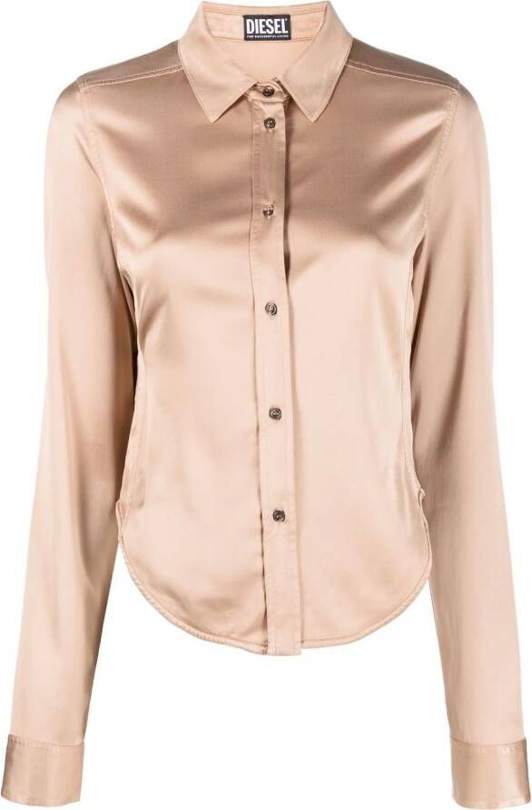 Diesel C-Kiki blouse met lange mouwen Beige