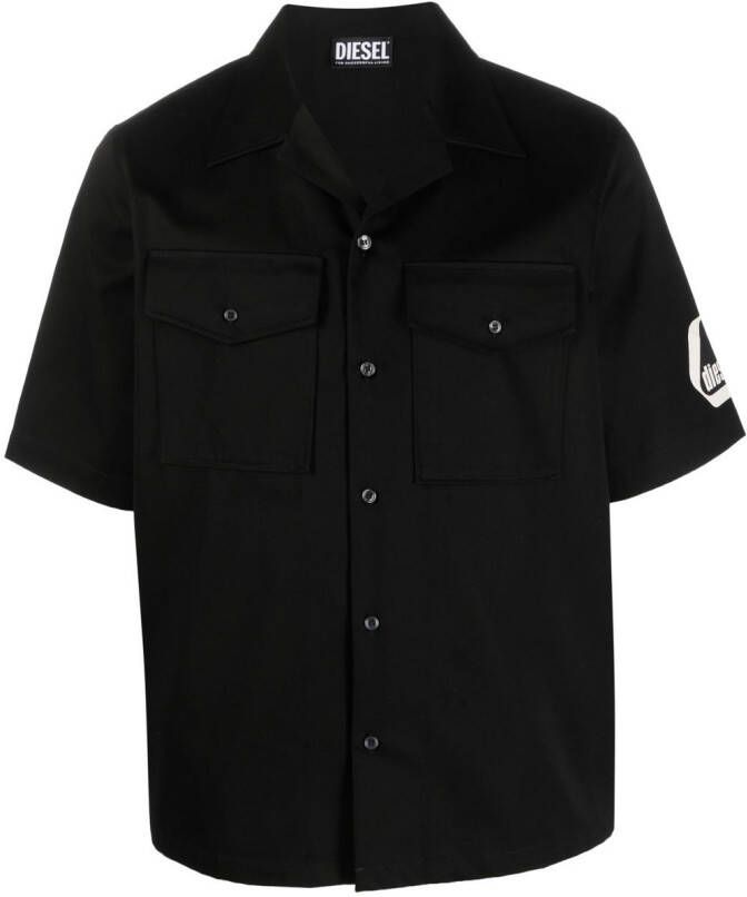 Diesel Button-up overhemd Zwart