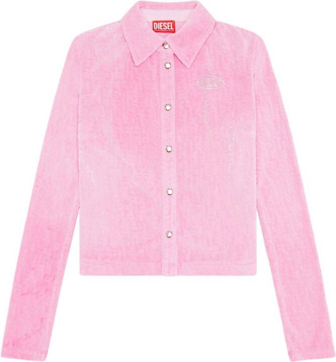 Diesel T-Amuse blouse met monogram Roze