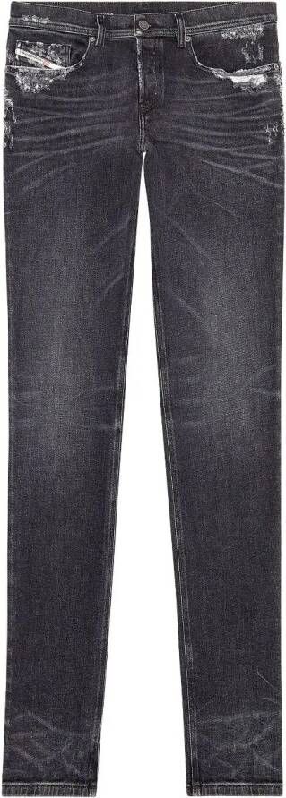 Diesel D-Finitive gerafelde jeans Grijs