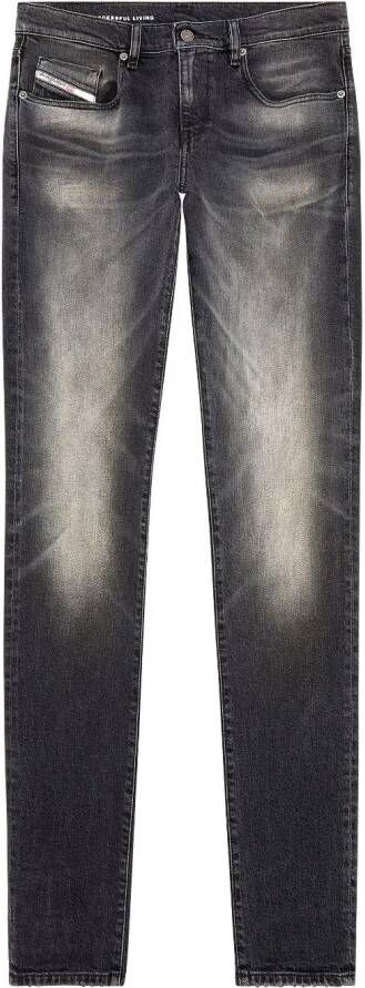 Diesel D-Strukt jeans met stonewash-effect Zwart