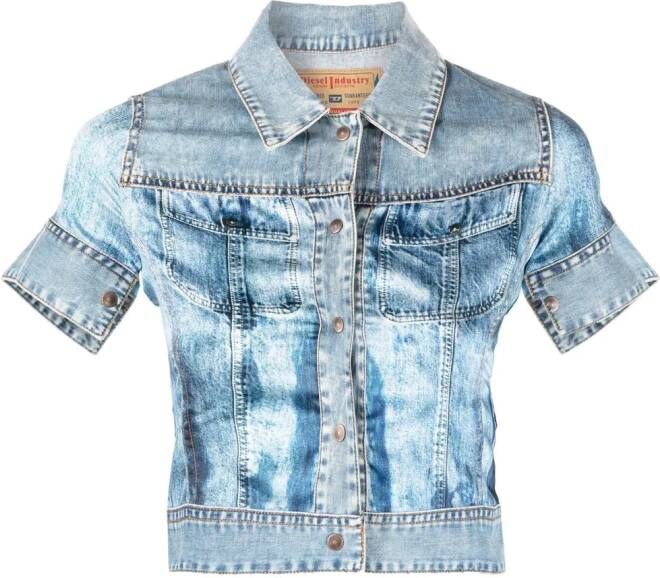 Diesel Denim blouse Blauw