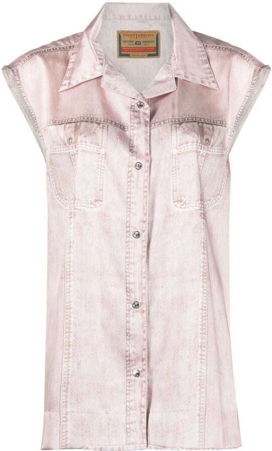 Diesel Denim blouse Roze