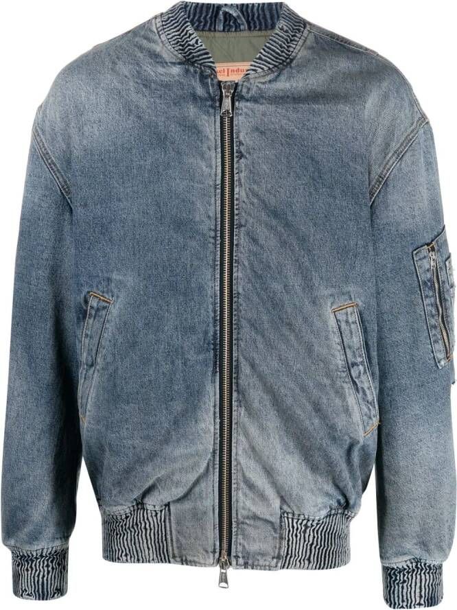 Diesel Denim bomberjack Blauw