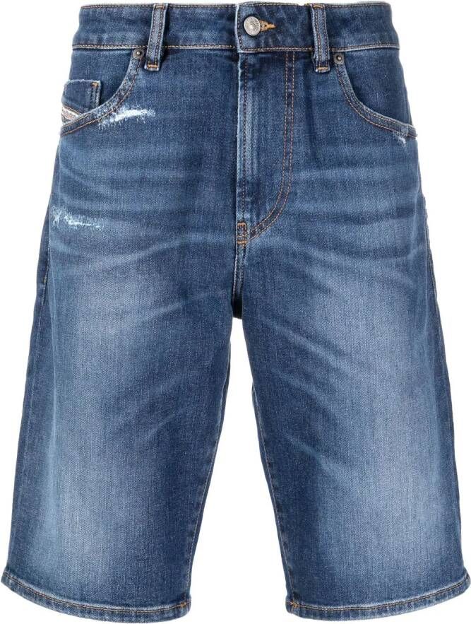 Diesel Denim shorts Blauw