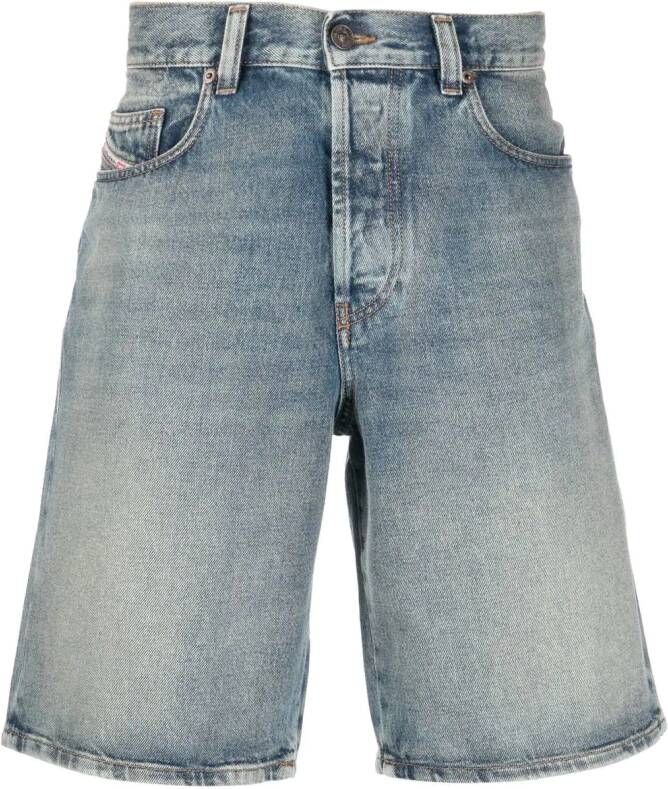 Diesel Denim bermuda shorts Blauw