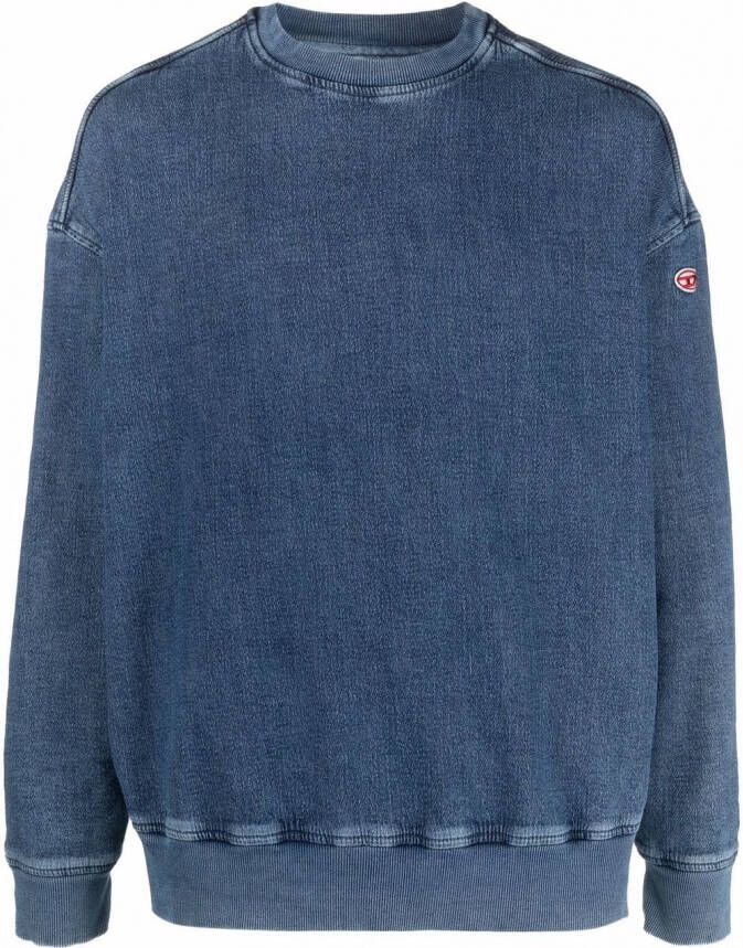Diesel Denim sweater Blauw